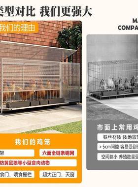 ISP加外厚网鸡笼大号加粗加密链条探头吃食农防村户蛇鼠鸡鹅家禽