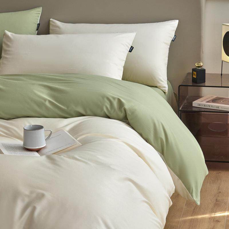 WL-纯色季纯棉被套单件春用家双人全被棉罩简约纯色宿舍被套单买