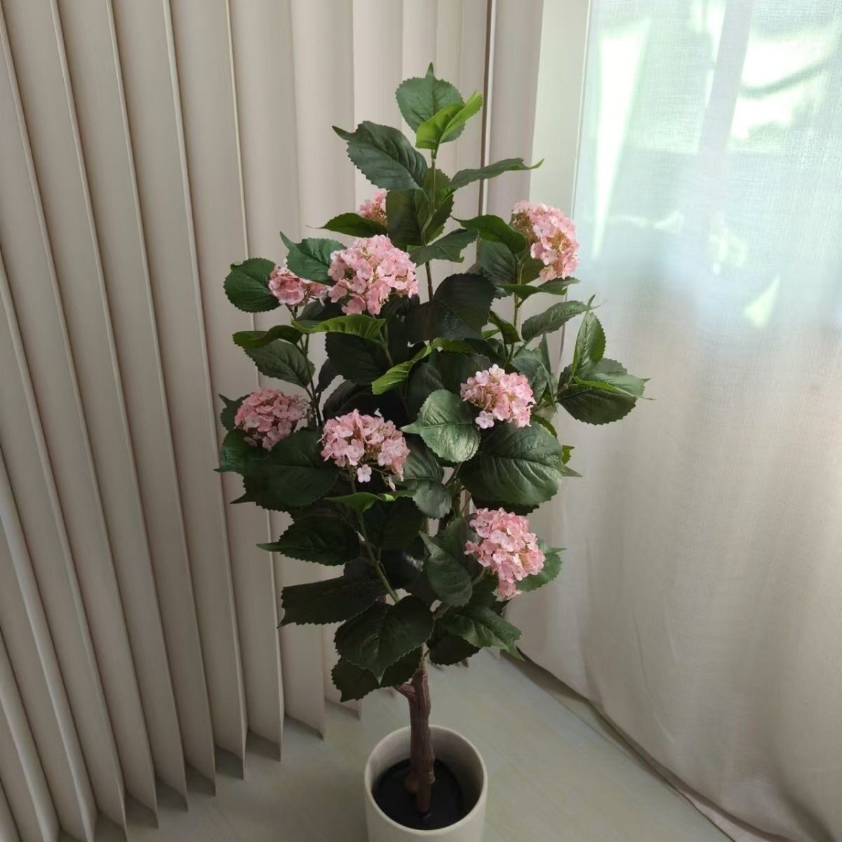 塑料家居树仿真绿植盆景落地绣球花人造大号盆栽新款摆件轻奢装饰