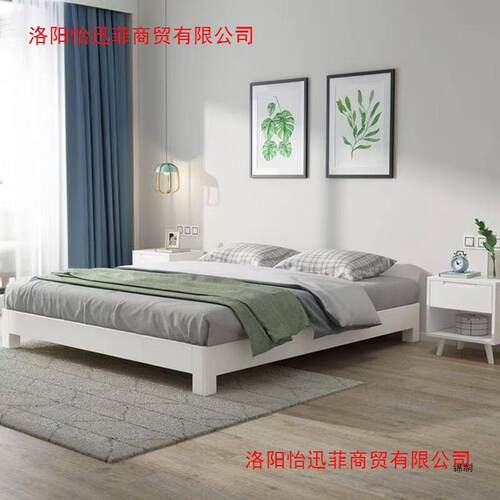 榻榻实无木排ETR骨床架床头出租架床任意尺寸双人无靠背床民宿米