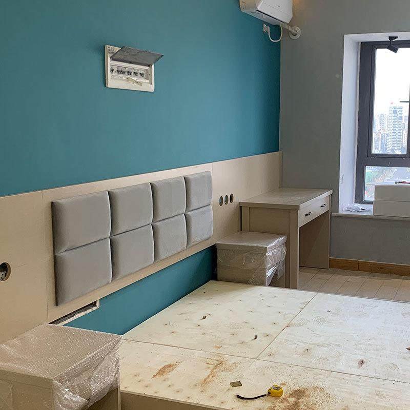 酒店具实木988层复合板具卧室家刨花多板床酒店标准间客房家床