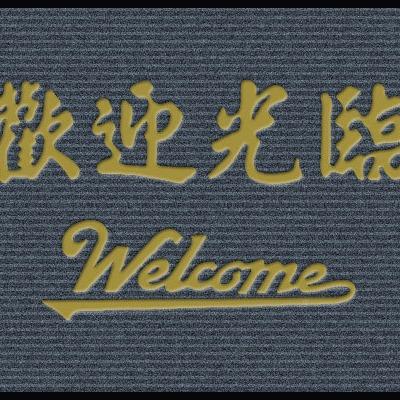 地毯logo条双绒面欢商81958774迎光临进门防滑吸纹水开业用