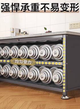 厨房板置架落地多岩层微波餐边收纳储炉物柜物多功HPZ能大理石橱