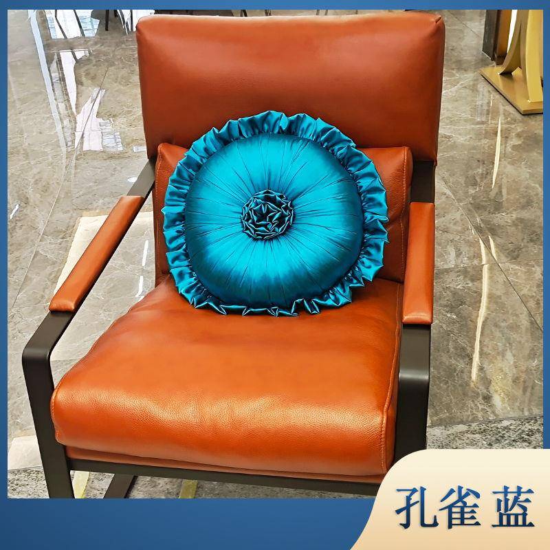 欧式式法式沙发窗圆RKAFzSAA枕美面料丝高挡床头飘搭配南瓜枕车载