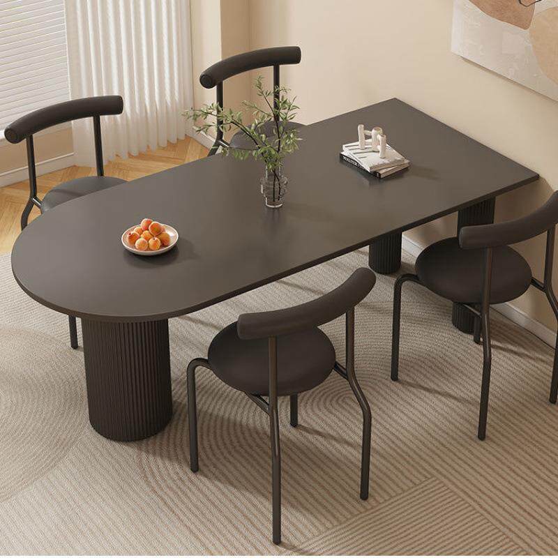 法式奶油餐桌椅组合餐桌小用户型简家岛台一体代约现宅寂风餐桌椅