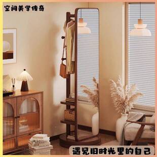家衣帽可架一体用全身镜落地穿衣镜镜旋转移动女生KHO卧室大试衣