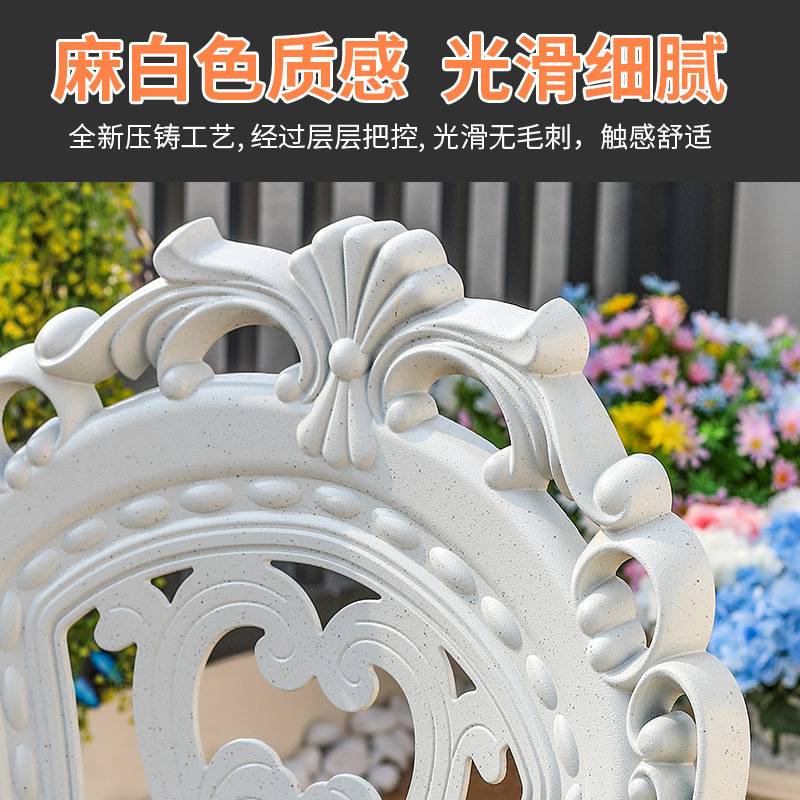 户外桌椅铸铝阳台小型桌椅庭院花园防腐不掉色桌椅组合室外桌椅