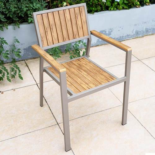 户外庭露院桌椅花园休息外院T104子防台腐木防水防晒单椅摆室外餐桌椅