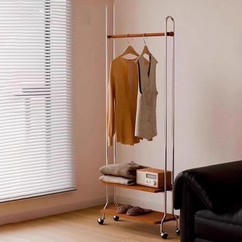 衣不锈架钢移JYU动衣帽架用落地家多功能收纳轻奢挂衣卧架室置物
