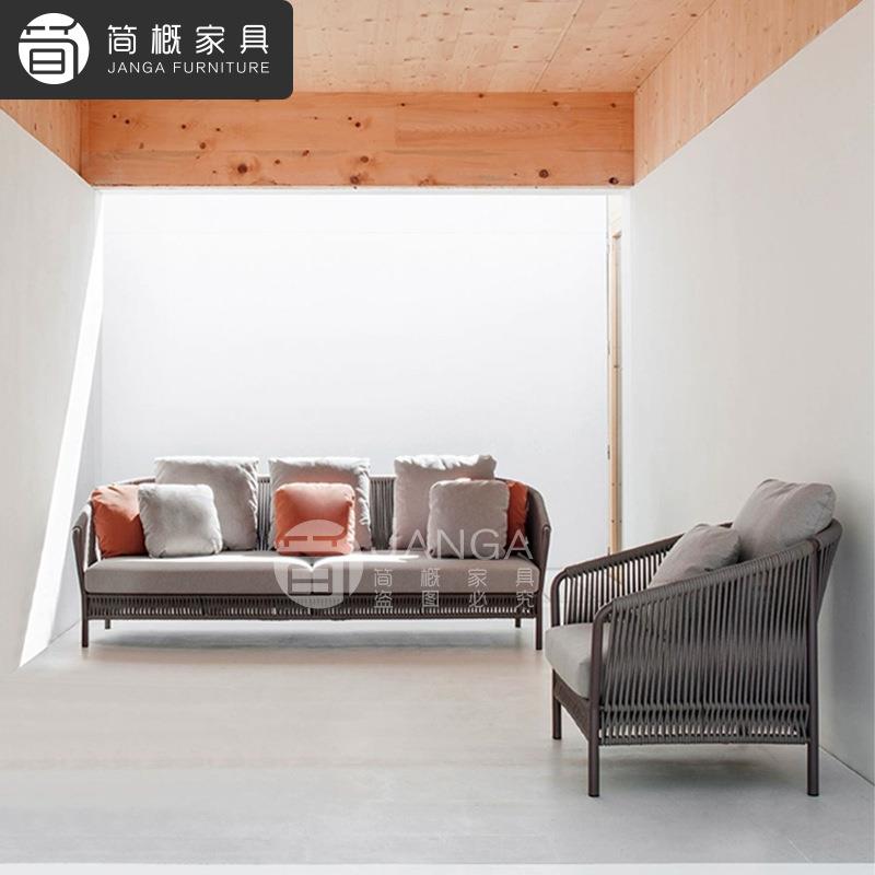 户外别墅庭院沙发休闲台编藤842沙发园椅家具组合阳花防水防晒沙