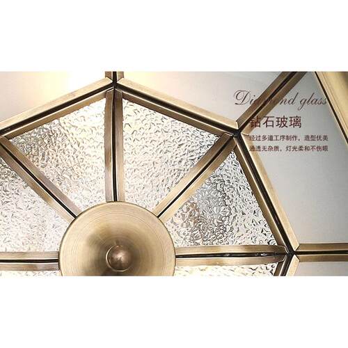 欧式美式铜吸顶灯室le卧d灯BN77734客厅过道灯阳台玄全关书房复古