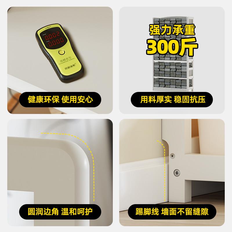 全实木柜书架落地客厅绘卧室家PMK用儿童本架多层书书桌旁小型置