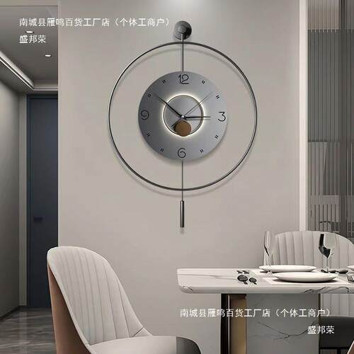 现代简约客挂西班牙轻时尚挂墙时钟奢抽象餐厅AEP钟厅表装饰钟画