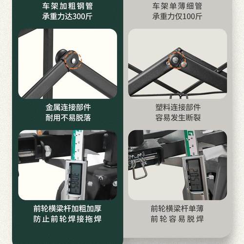 露户外露营ZQ-YYC-0小推车营地车便买携营式折叠车野营车轻便菜车