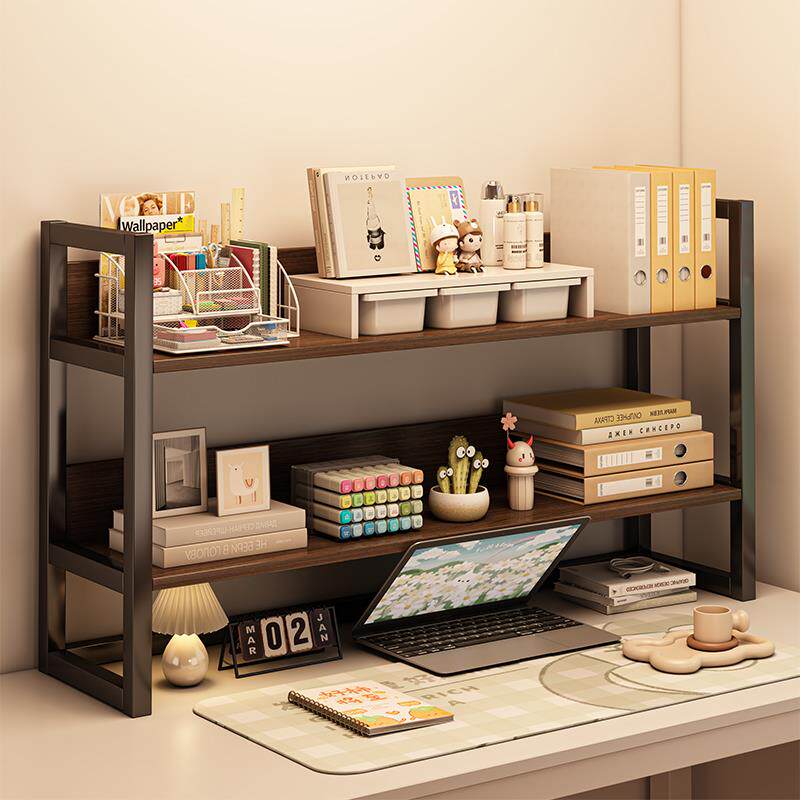 桌面多简书架多功能学生书桌收纳置物架铁艺洞层洞TTqgwxgm板约上