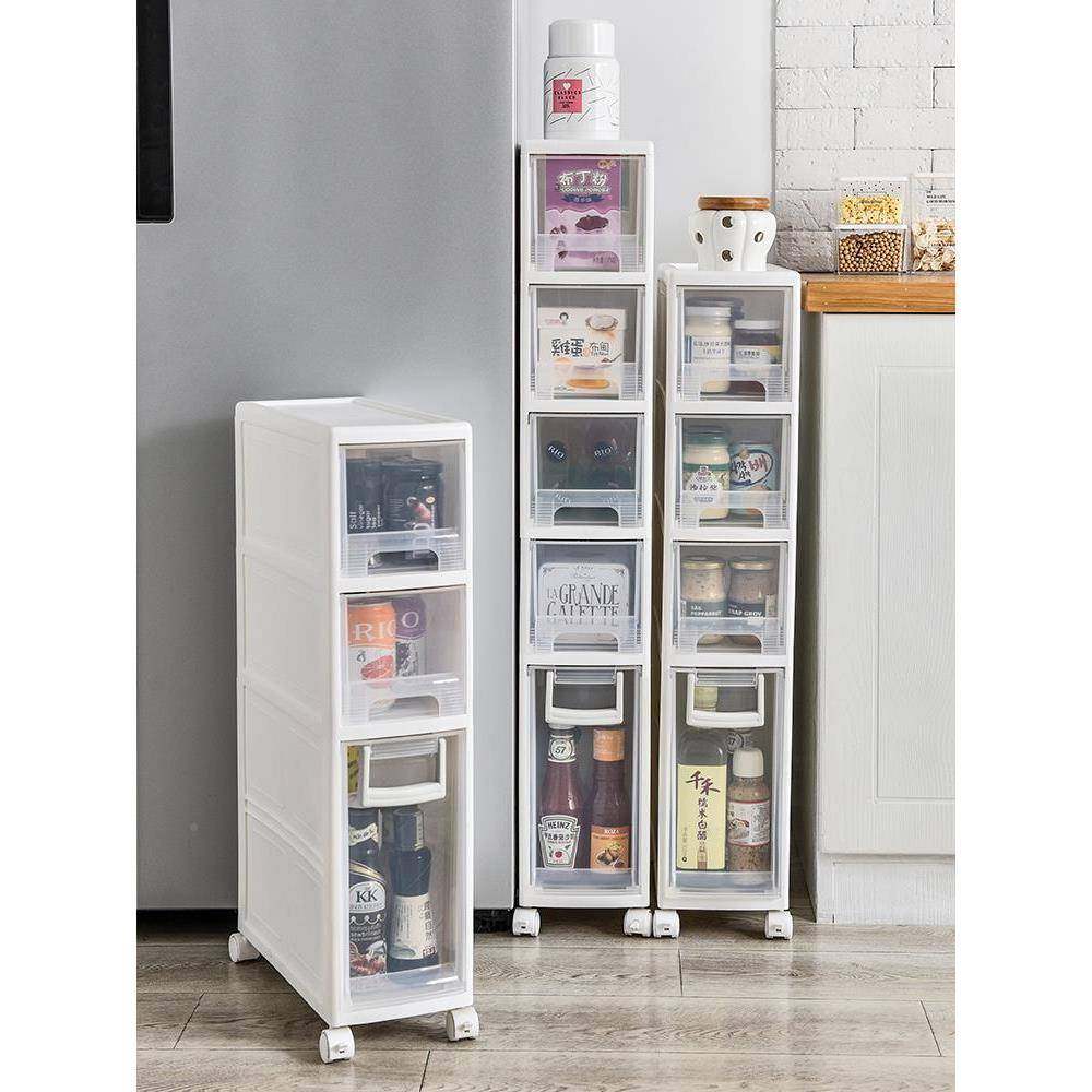 夹缝收纳柜抽屉房式落特大号卫生缝间浴室RE846026夹柜子厨缝隙架