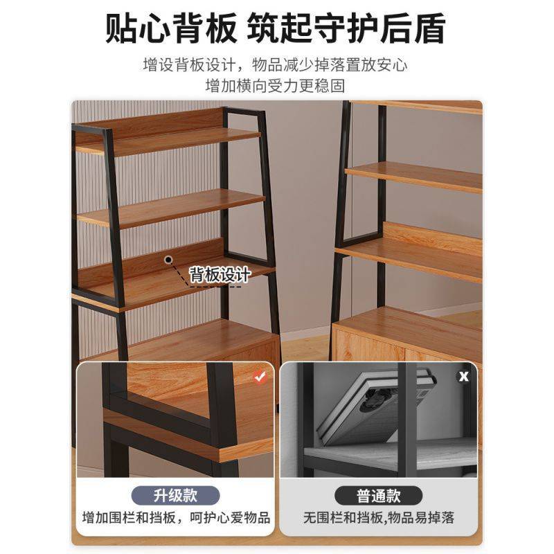 多层置物架落地收纳架货架带柜门储物展示架子家用卧室便利店商超