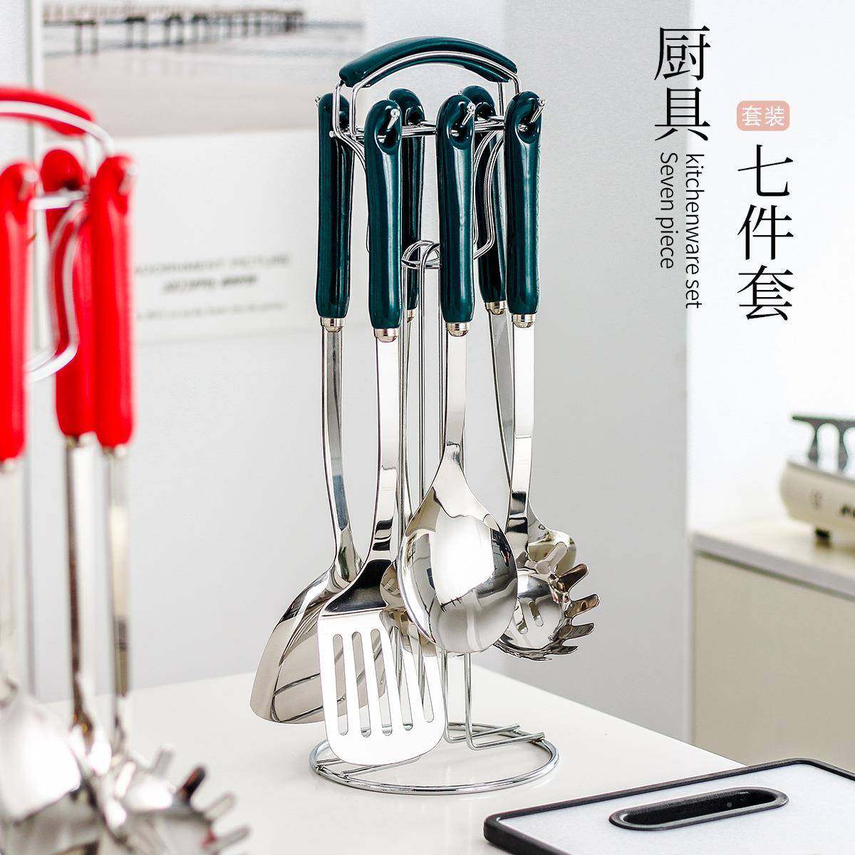 轻菜奢母y-01绿厨房全套勺铲漏铲汤勺饭祖陶瓷手柄防烫炒勺用具,厨房/烹饪用具,锅铲,淘宝优惠券,粉丝福利购,淘宝优惠卷