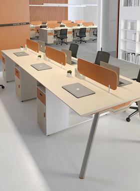 职员办公桌单人位办室工公四人工位电脑桌台式YCU两人位六人位员