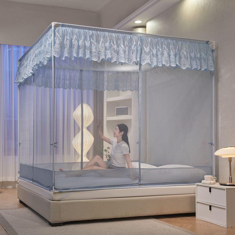 夏季坐床蚊帐三底开门家用卧童室蒙古包帐子婴儿全摔2024119防防