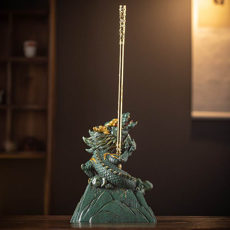 创意生肖龙摆件如意金箍棒神龙定海神针中式家居客厅办公室装饰品