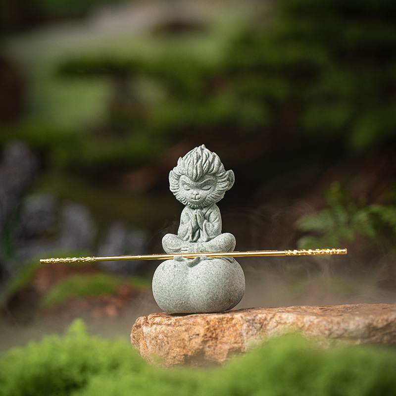 中式禅意齐天大圣孙悟空家居桌面装饰品摆件客厅鱼缸盆栽造景礼品