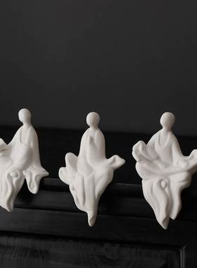 新中式禅意无相小佛像人物客厅书房玄关桌面鱼缸盆景造景装饰摆件