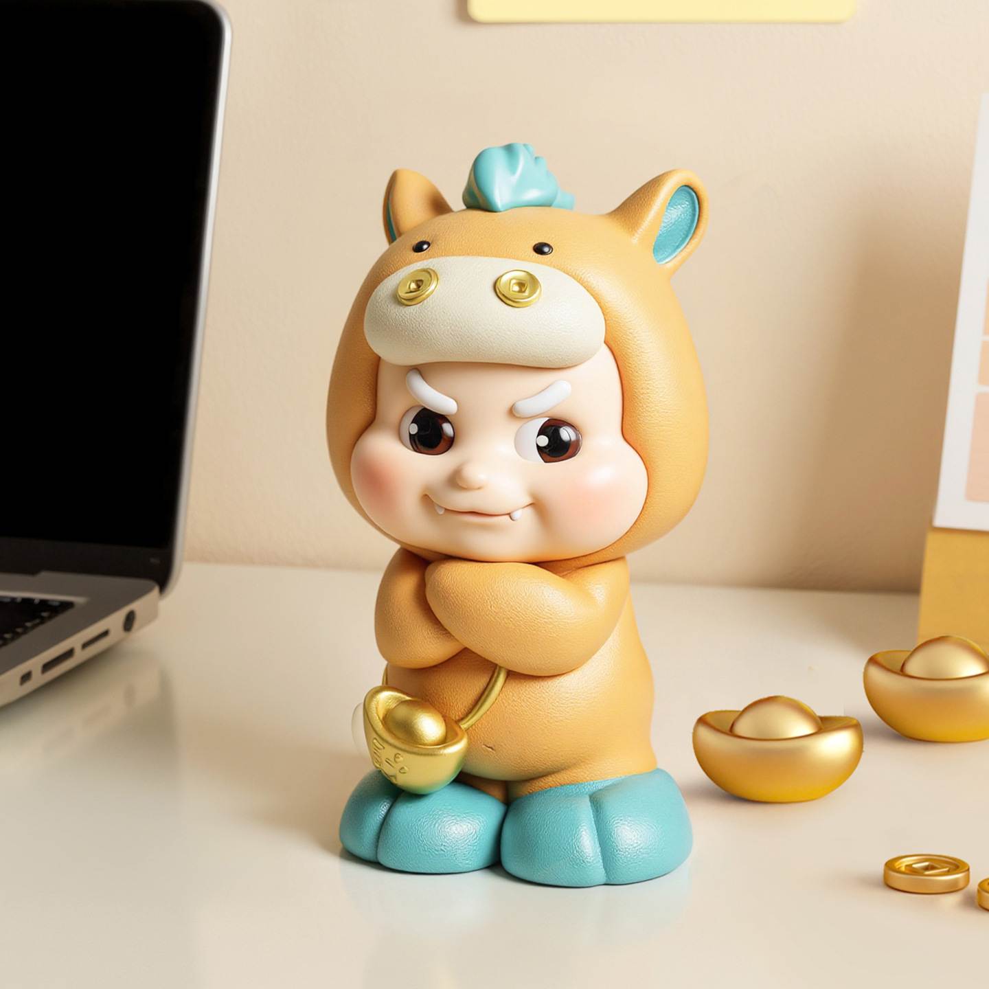 贝汉美工位稳定情绪神器客厅玄关创意桌面装饰品高级感小众马摆件