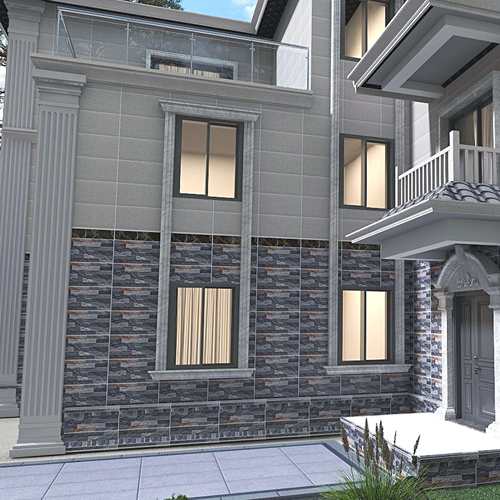 外墙瓷砖x农村自建房中式复古庭院围墙瓷砖