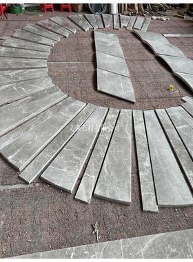 云多拉灰大理石楼梯板灰色楼梯踏步台阶楼梯装修楼梯扶手