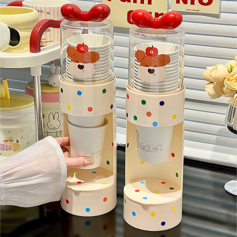 生活一角 一次性杯子台式取杯器防尘带盖纸杯架子家用桌面收纳盒,家庭/个人清洁工具,杯架,淘宝优惠券,粉丝福利购,淘宝优惠卷