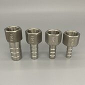 304不锈钢内牙宝塔接头 气管胶管水管接头 六角螺纹内牙皮管接头