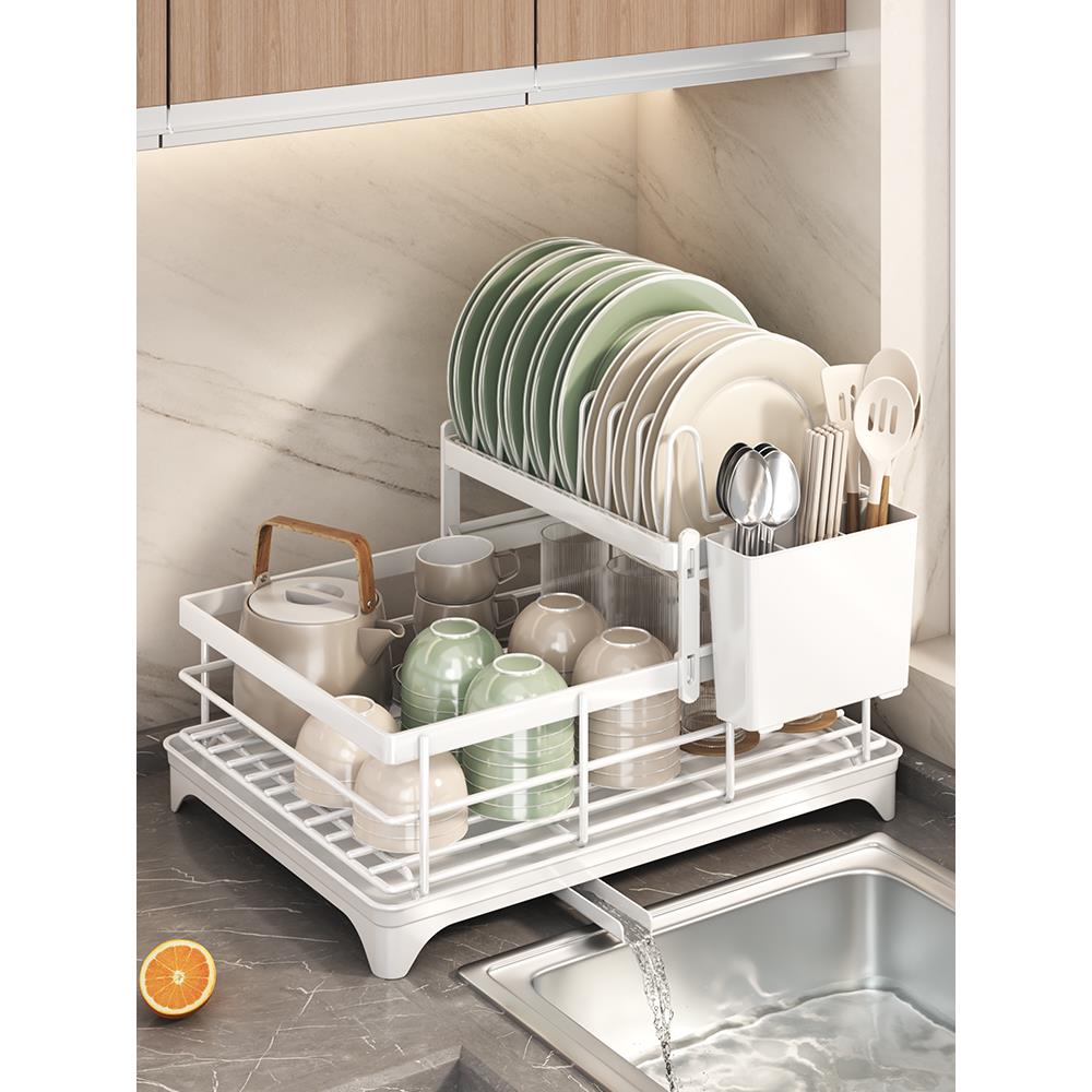 自排水不锈钢碗架厨房置物架碗筷餐具篮家用台面碗碟沥水架收纳架