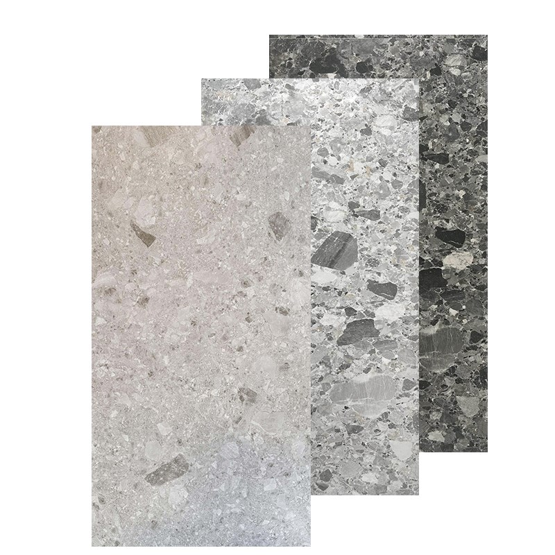 水磨石地板砖900x1800客厅商场服装店细干粒面哑光防滑瓷砖岩板胚