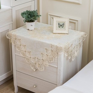 欧式蕾丝a布艺床头柜盖布套罩简约现代网红遮盖布防尘罩多用空调