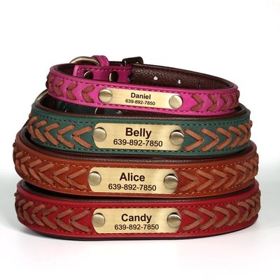 狗狗脖圈狗狗刻字项圈狗牌狗狗防丢失中小型犬外出遛狗狗颈圈狗绳