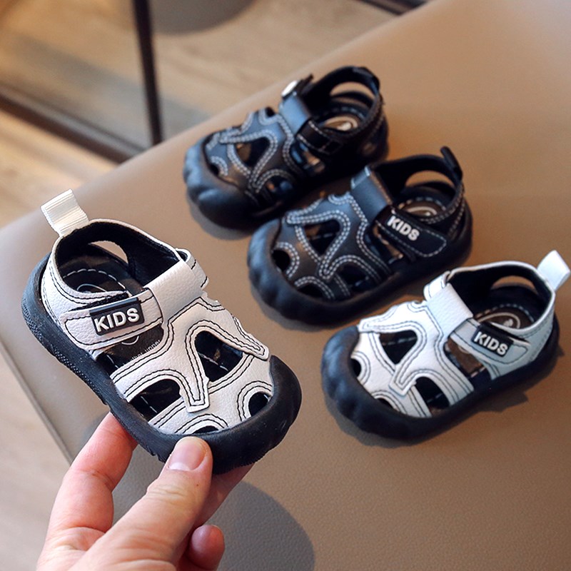 夏季包头宝宝凉鞋软底防滑女0一1岁3婴儿鞋子小童男宝学步鞋透气3