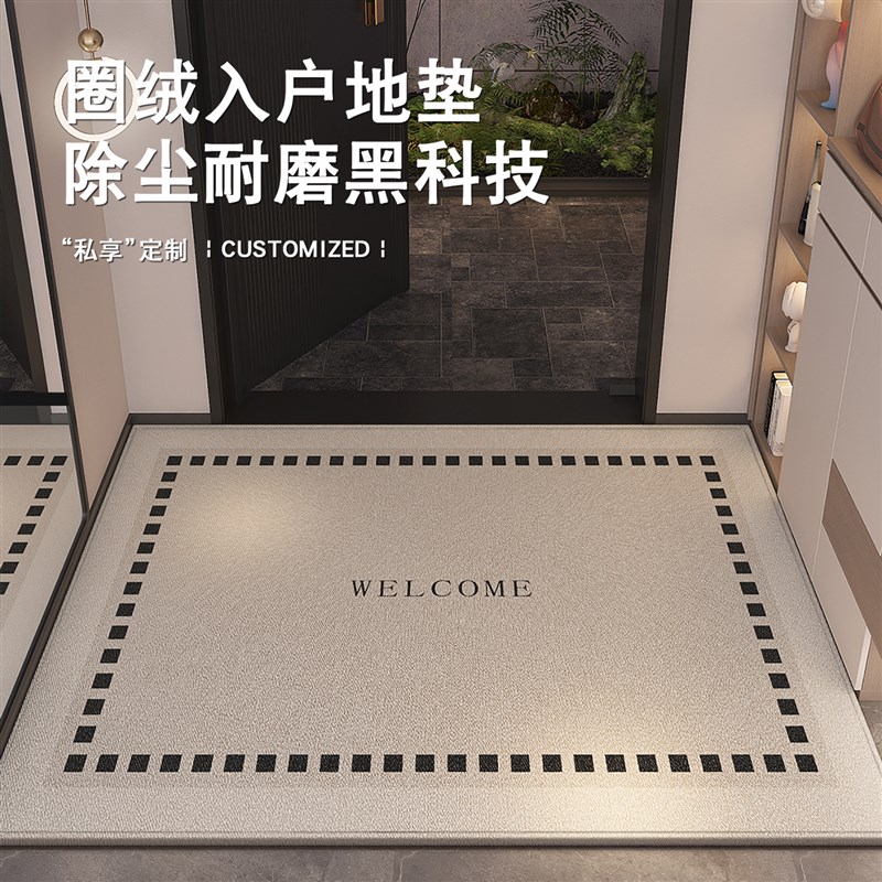 入户门地垫门口防滑脚垫家用玄关进门地毯门垫可擦洗裁剪耐脏垫子