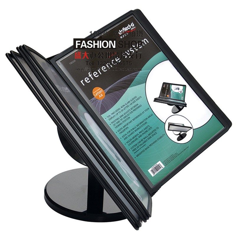 高档亚克力磨砂PP西式10页20面透明菜旋转谱架定制T皮革A4活