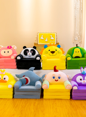 儿童折叠沙发椅榻j榻米懒人单人男女孩可爱布艺公主宝宝卡通小沙