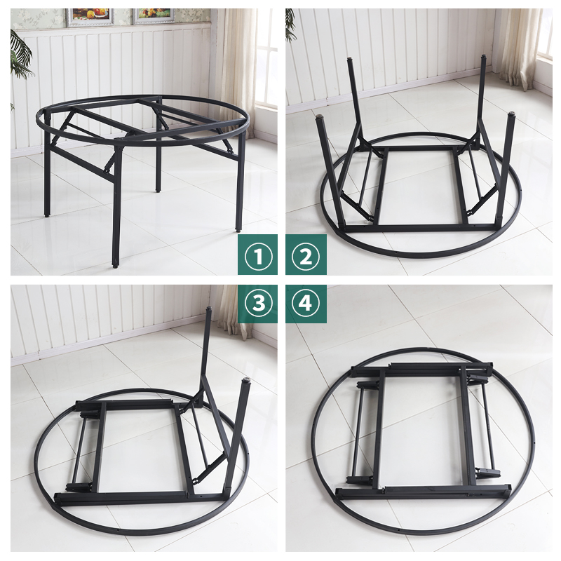 酒店大圆桌定制包厢圆台15/20/30人酒店宴会大厅折叠餐桌饭店椅子