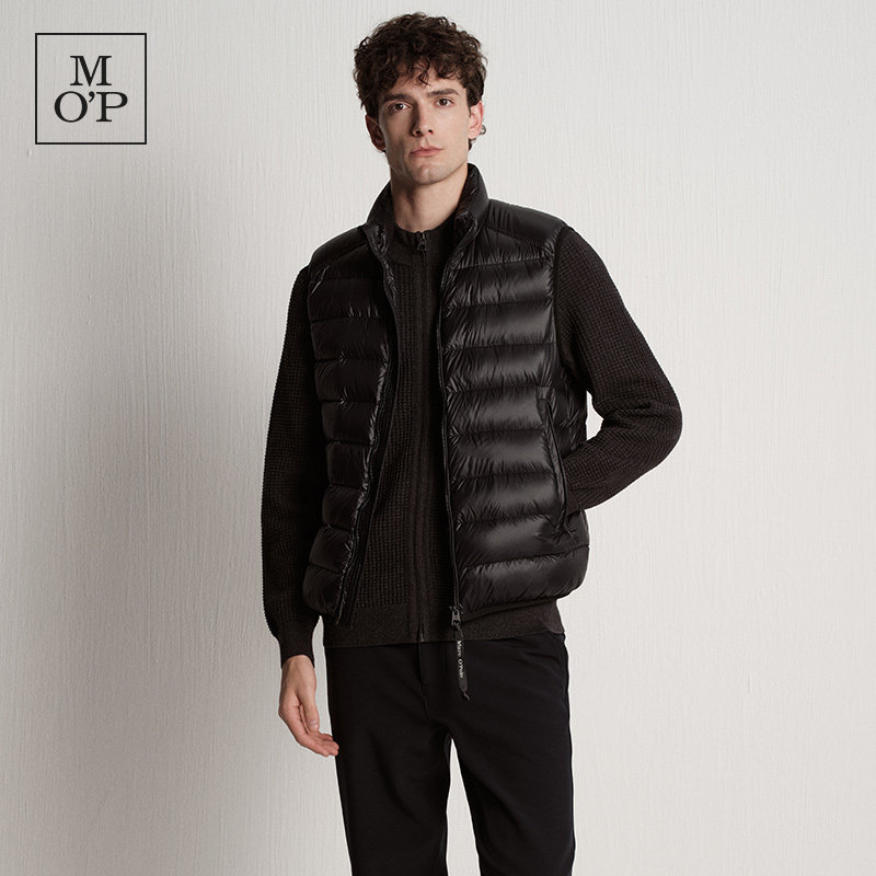 Marc O'Polo/MOP冬季新款黑金蓄热连帽可拆短款中厚鹅绒羽绒服男