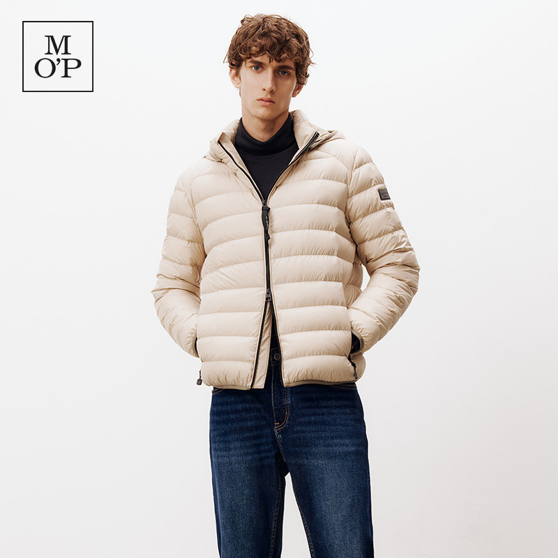 Marc O'Polo/MOP【品牌经典系列】春季鹅绒保暖连帽轻薄羽绒服男