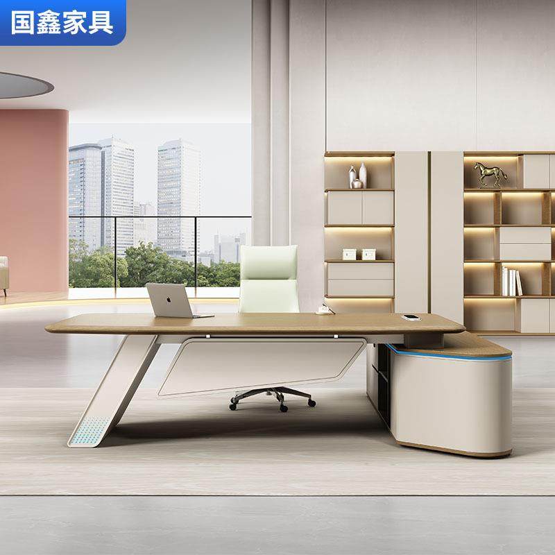 轻奢老板桌高档简约总裁办公桌椅组合董事长领导办公室经理大班台,商业/办公家具,大班台/主管桌,淘宝优惠券,粉丝福利购,淘宝优惠卷