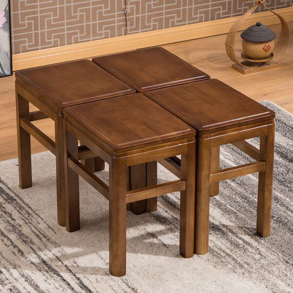 实木餐桌凳长方凳家用高方凳课桌凳简约客厅板凳中式加厚榫卯凳子