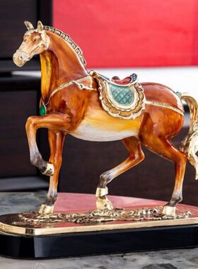 罗比罗丹马摆件工艺品办公室摆件公司开业礼品马到成功礼盒包装