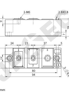 大功FGS率可1控硅晶闸管率模块单管功式IKPMT135-16MT135A600V