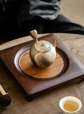 竹制干泡盘重工竹承手茶壶壶茶底座简约托盘日式功夫90404茶具茶