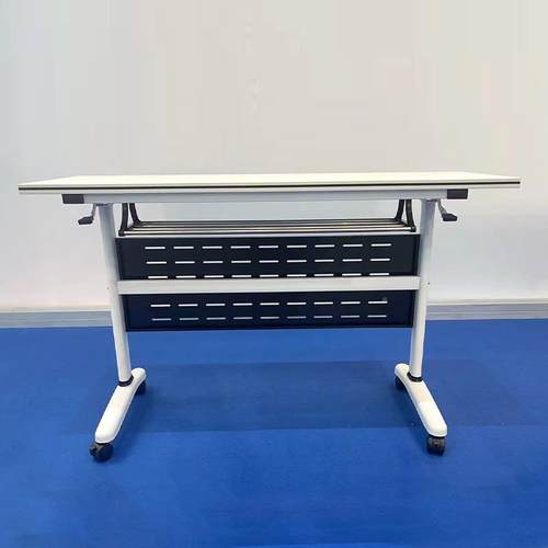 折叠培训桌椅组合动拼接XCF-06长条桌桌议学校移动双人侧翻移会桌