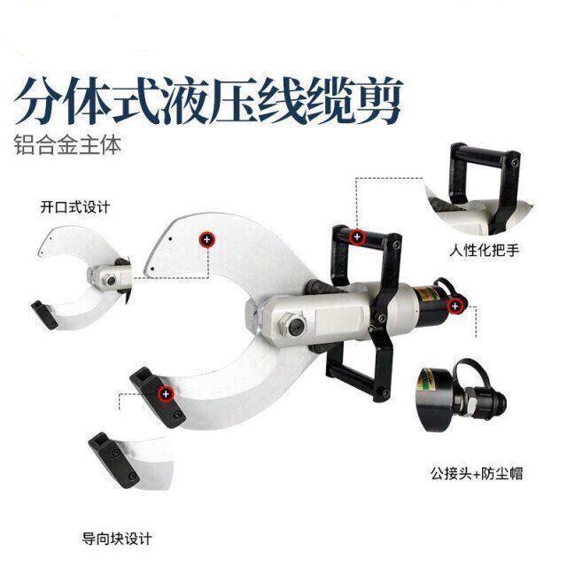 开口式C型液压电缆剪分体